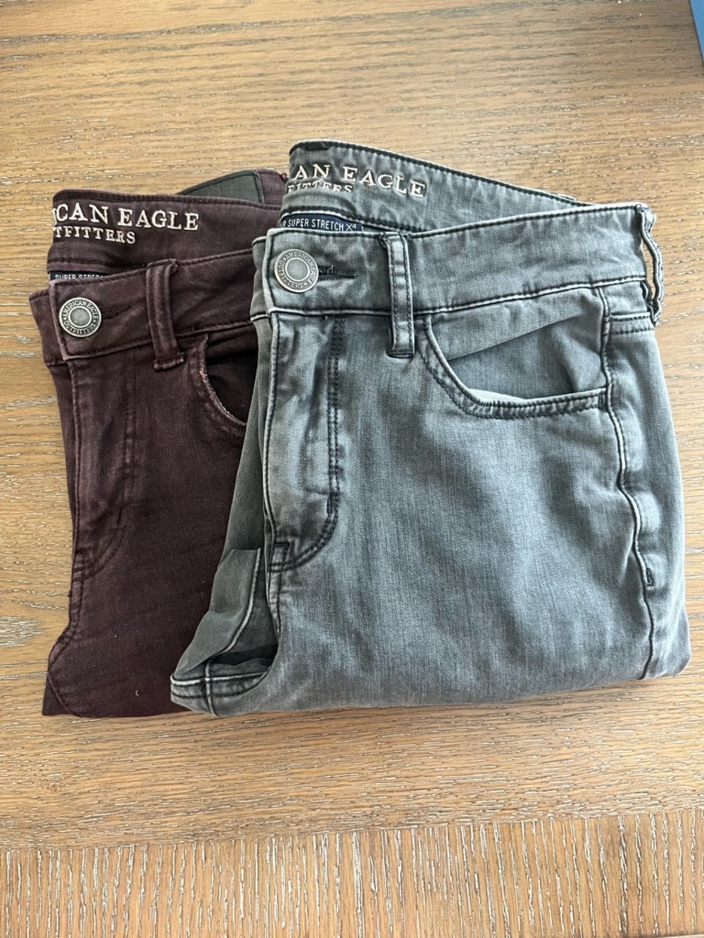 American Eagle Outfitters Women’s Slim Jeans in Gray and Purple‎ Size 2